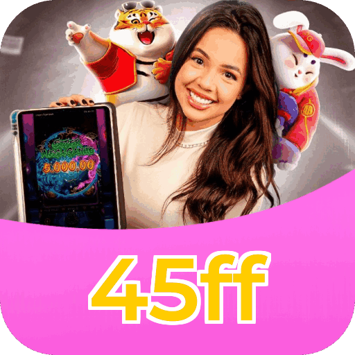 Interface do aplicativo 45ff mostrando jogos disponíveis no iOS e Android